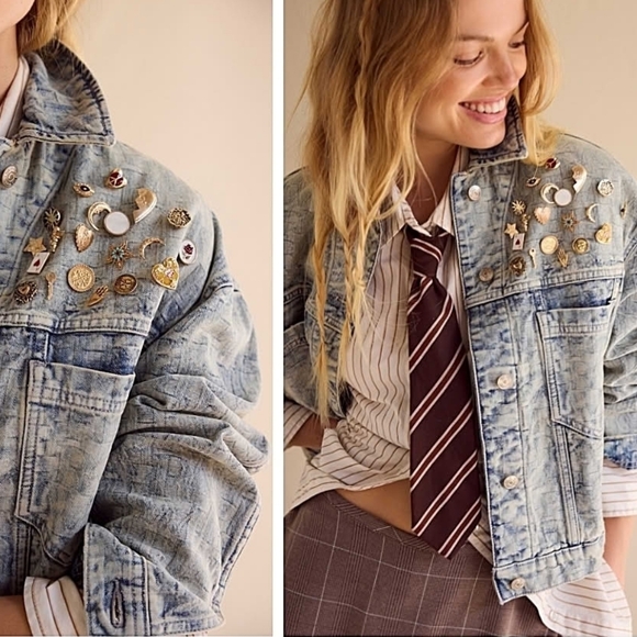 Aeropostale Brand Classic Women's Denim Jean Jacket Coat EUC Size Medium - Picture 16 of 16